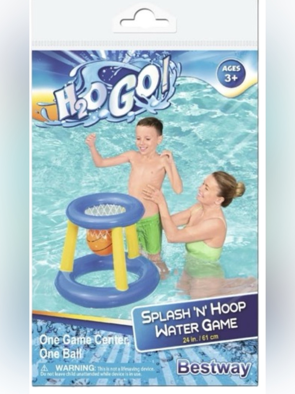 Bestway H2O GO! Splash 'N' Hoop Water Game Inflatable Poolside Basketball Age 3+